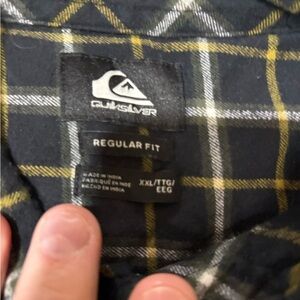 Quiksilver Checkered Shirt - Black and Yellow